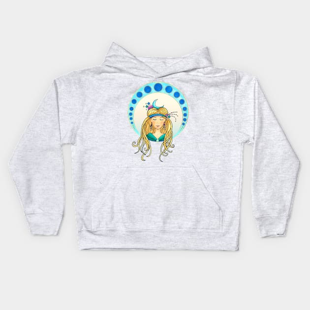 Moon lady Kids Hoodie by Home Cyn Home 